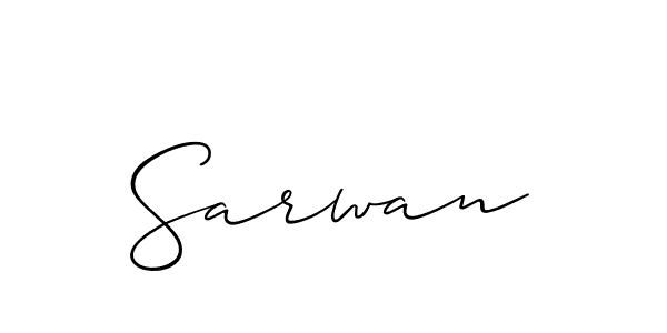 Use a signature maker to create a handwritten signature online. With this signature software, you can design (Allison_Script) your own signature for name Sarwan. Sarwan signature style 2 images and pictures png