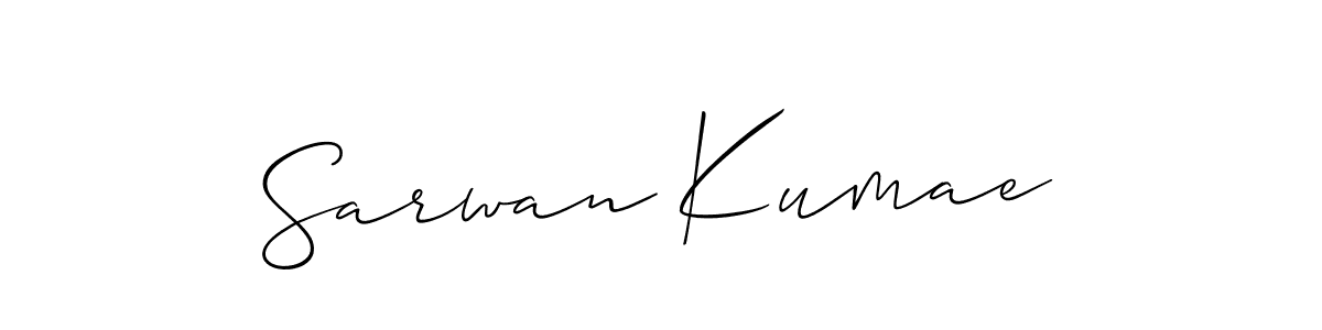 You should practise on your own different ways (Allison_Script) to write your name (Sarwan Kumae) in signature. don't let someone else do it for you. Sarwan Kumae signature style 2 images and pictures png