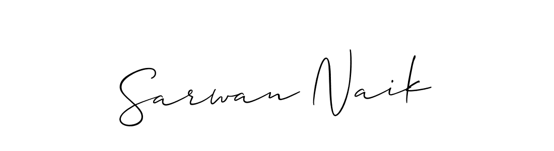 Make a beautiful signature design for name Sarwan Naik. With this signature (Allison_Script) style, you can create a handwritten signature for free. Sarwan Naik signature style 2 images and pictures png