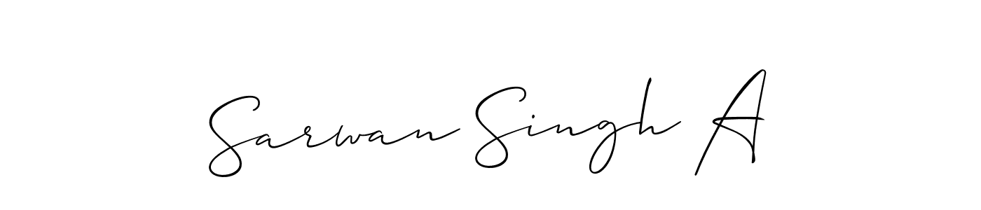 This is the best signature style for the Sarwan Singh A name. Also you like these signature font (Allison_Script). Mix name signature. Sarwan Singh A signature style 2 images and pictures png