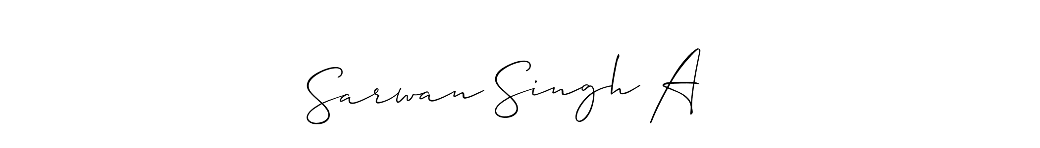 This is the best signature style for the Sarwan Singh A ✴️ name. Also you like these signature font (Allison_Script). Mix name signature. Sarwan Singh A ✴️ signature style 2 images and pictures png