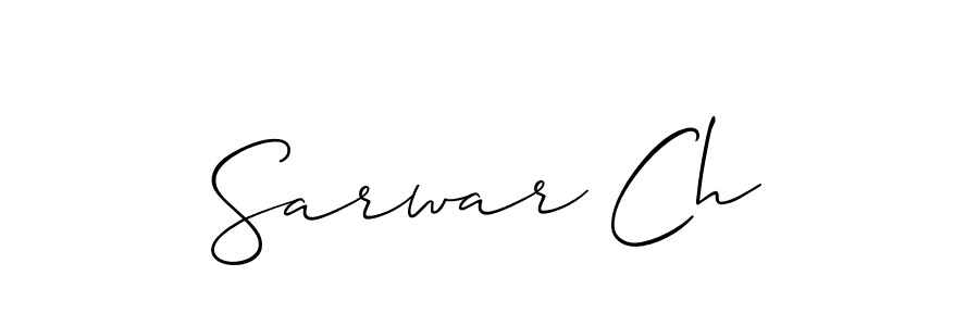 Create a beautiful signature design for name Sarwar Ch. With this signature (Allison_Script) fonts, you can make a handwritten signature for free. Sarwar Ch signature style 2 images and pictures png