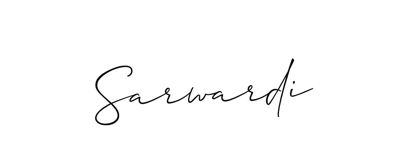 You should practise on your own different ways (Allison_Script) to write your name (Sarwardi) in signature. don't let someone else do it for you. Sarwardi signature style 2 images and pictures png