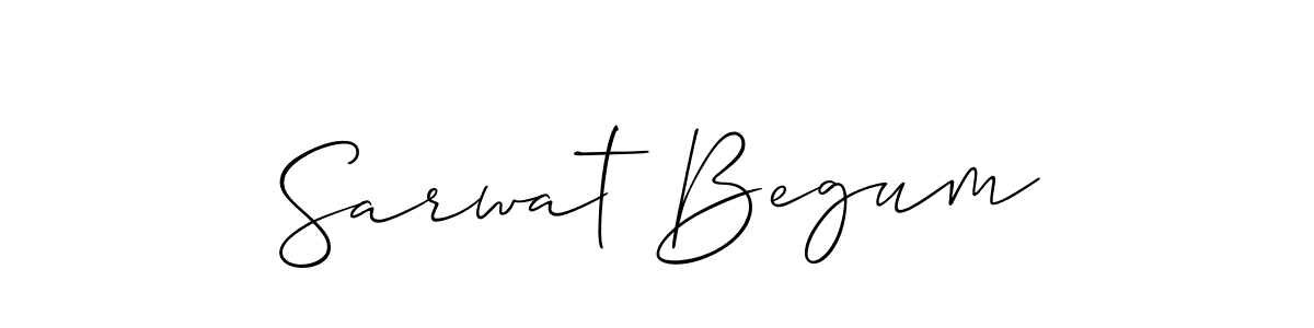 How to make Sarwat Begum name signature. Use Allison_Script style for creating short signs online. This is the latest handwritten sign. Sarwat Begum signature style 2 images and pictures png