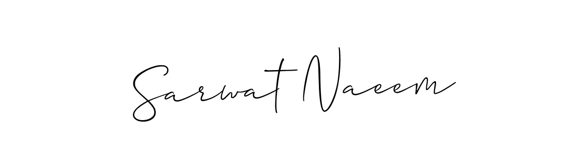 Also You can easily find your signature by using the search form. We will create Sarwat Naeem name handwritten signature images for you free of cost using Allison_Script sign style. Sarwat Naeem signature style 2 images and pictures png