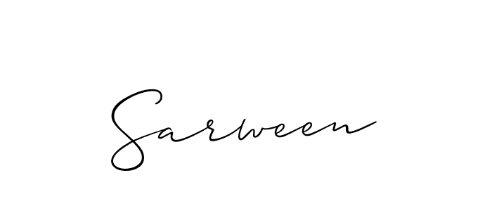 Best and Professional Signature Style for Sarween. Allison_Script Best Signature Style Collection. Sarween signature style 2 images and pictures png