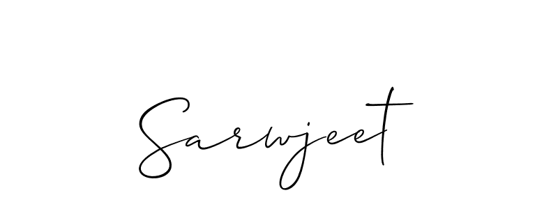 Sarwjeet stylish signature style. Best Handwritten Sign (Allison_Script) for my name. Handwritten Signature Collection Ideas for my name Sarwjeet. Sarwjeet signature style 2 images and pictures png