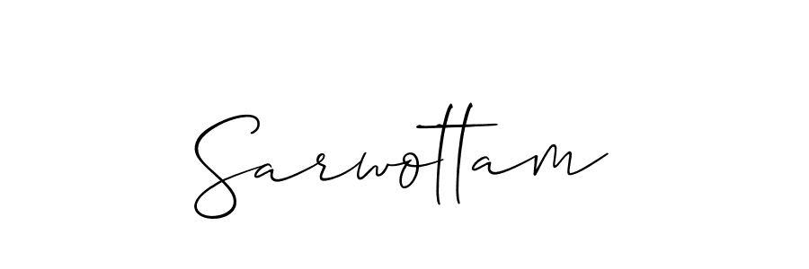 How to make Sarwottam signature? Allison_Script is a professional autograph style. Create handwritten signature for Sarwottam name. Sarwottam signature style 2 images and pictures png