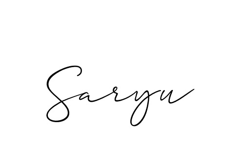 Saryu stylish signature style. Best Handwritten Sign (Allison_Script) for my name. Handwritten Signature Collection Ideas for my name Saryu. Saryu signature style 2 images and pictures png