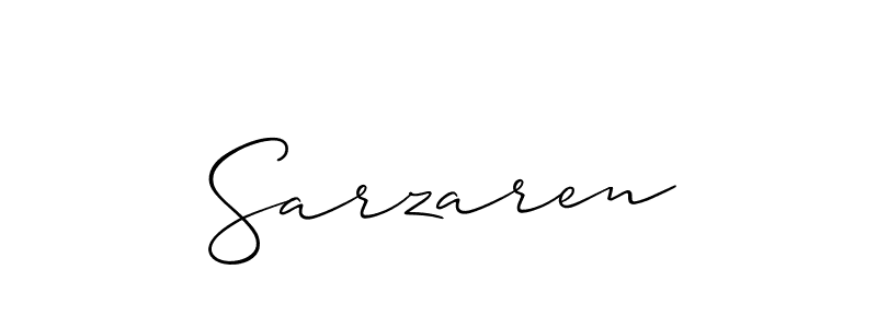 Best and Professional Signature Style for Sarzaren. Allison_Script Best Signature Style Collection. Sarzaren signature style 2 images and pictures png