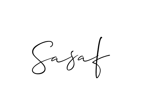 Use a signature maker to create a handwritten signature online. With this signature software, you can design (Allison_Script) your own signature for name Sasaf. Sasaf signature style 2 images and pictures png