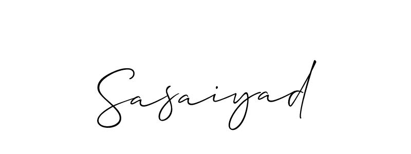 Design your own signature with our free online signature maker. With this signature software, you can create a handwritten (Allison_Script) signature for name Sasaiyad. Sasaiyad signature style 2 images and pictures png