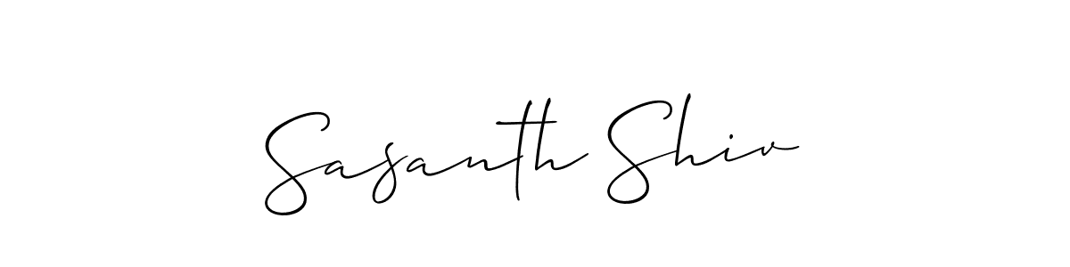 Design your own signature with our free online signature maker. With this signature software, you can create a handwritten (Allison_Script) signature for name Sasanth Shiv. Sasanth Shiv signature style 2 images and pictures png