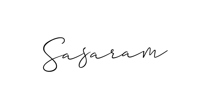 Make a beautiful signature design for name Sasaram. With this signature (Allison_Script) style, you can create a handwritten signature for free. Sasaram signature style 2 images and pictures png