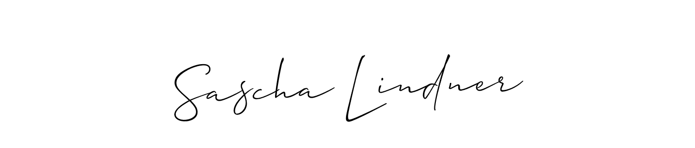 You should practise on your own different ways (Allison_Script) to write your name (Sascha Lindner) in signature. don't let someone else do it for you. Sascha Lindner signature style 2 images and pictures png