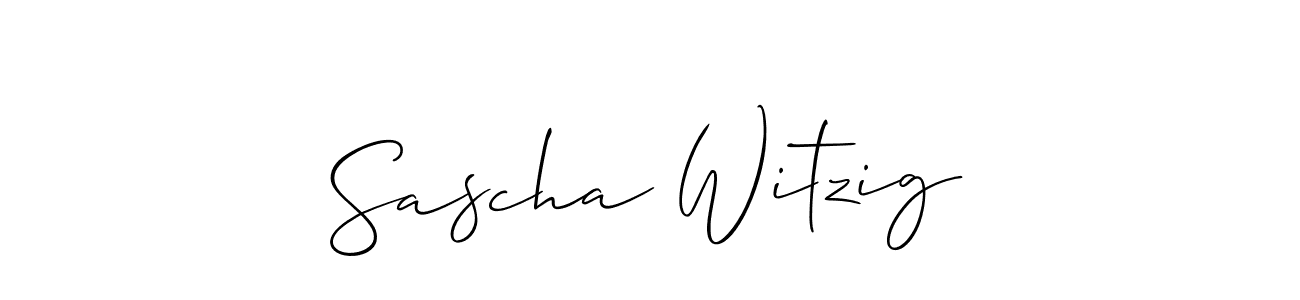 How to make Sascha Witzig signature? Allison_Script is a professional autograph style. Create handwritten signature for Sascha Witzig name. Sascha Witzig signature style 2 images and pictures png