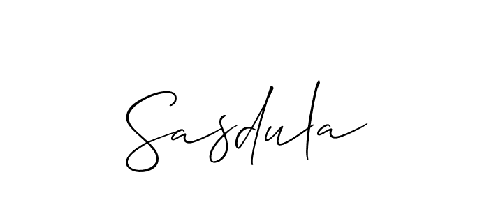 Design your own signature with our free online signature maker. With this signature software, you can create a handwritten (Allison_Script) signature for name Sasdula. Sasdula signature style 2 images and pictures png