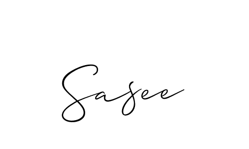 The best way (Allison_Script) to make a short signature is to pick only two or three words in your name. The name Sasee include a total of six letters. For converting this name. Sasee signature style 2 images and pictures png