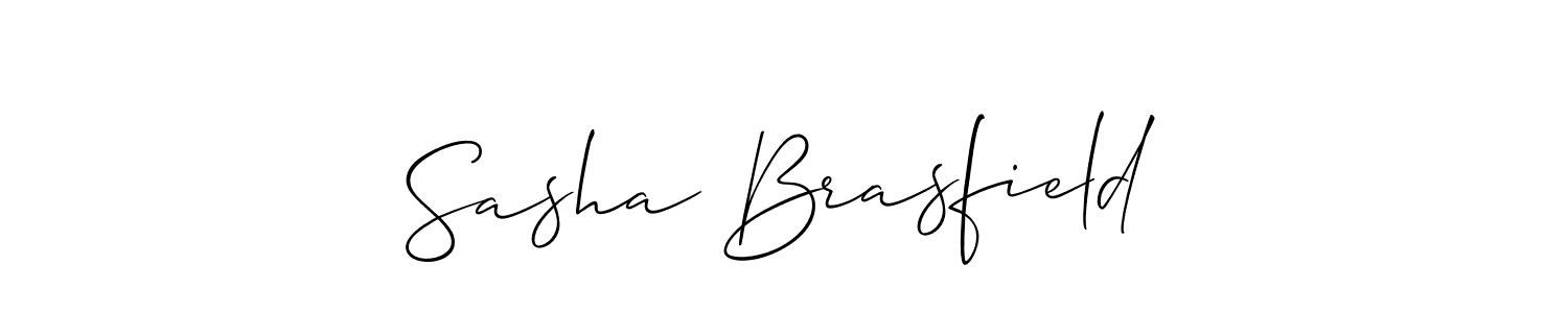 How to make Sasha Brasfield name signature. Use Allison_Script style for creating short signs online. This is the latest handwritten sign. Sasha Brasfield signature style 2 images and pictures png