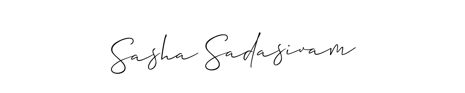 Check out images of Autograph of Sasha Sadasivam name. Actor Sasha Sadasivam Signature Style. Allison_Script is a professional sign style online. Sasha Sadasivam signature style 2 images and pictures png