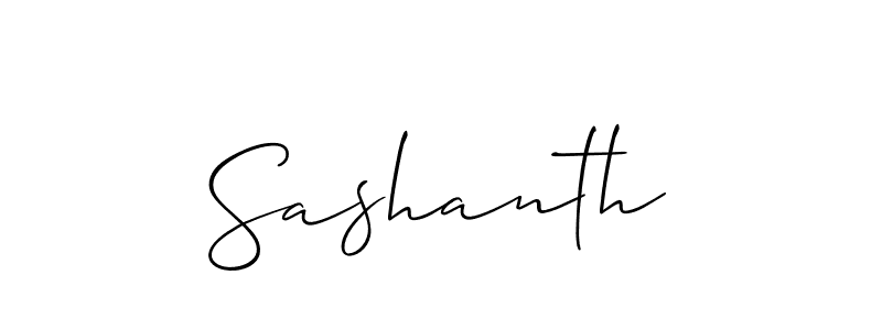 Allison_Script is a professional signature style that is perfect for those who want to add a touch of class to their signature. It is also a great choice for those who want to make their signature more unique. Get Sashanth name to fancy signature for free. Sashanth signature style 2 images and pictures png