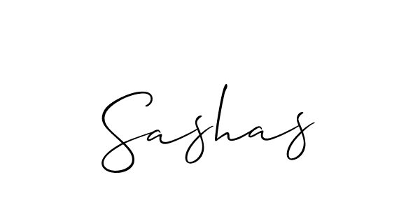 Also we have Sashas name is the best signature style. Create professional handwritten signature collection using Allison_Script autograph style. Sashas signature style 2 images and pictures png