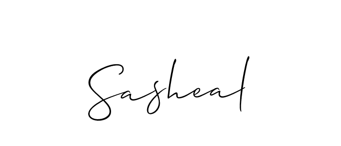 Make a beautiful signature design for name Sasheal. With this signature (Allison_Script) style, you can create a handwritten signature for free. Sasheal signature style 2 images and pictures png