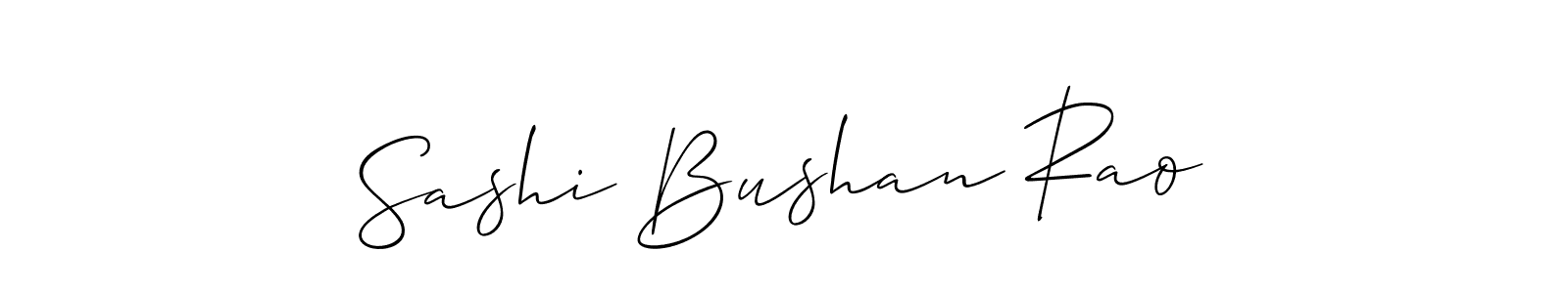 How to make Sashi Bushan Rao name signature. Use Allison_Script style for creating short signs online. This is the latest handwritten sign. Sashi Bushan Rao signature style 2 images and pictures png