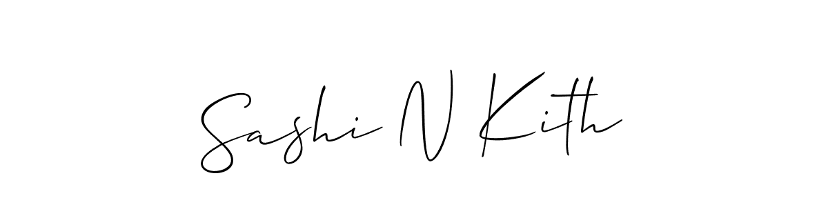 Also You can easily find your signature by using the search form. We will create Sashi N Kith name handwritten signature images for you free of cost using Allison_Script sign style. Sashi N Kith signature style 2 images and pictures png