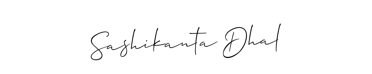 How to make Sashikanta Dhal name signature. Use Allison_Script style for creating short signs online. This is the latest handwritten sign. Sashikanta Dhal signature style 2 images and pictures png