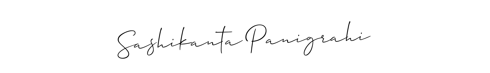 How to make Sashikanta Panigrahi name signature. Use Allison_Script style for creating short signs online. This is the latest handwritten sign. Sashikanta Panigrahi signature style 2 images and pictures png