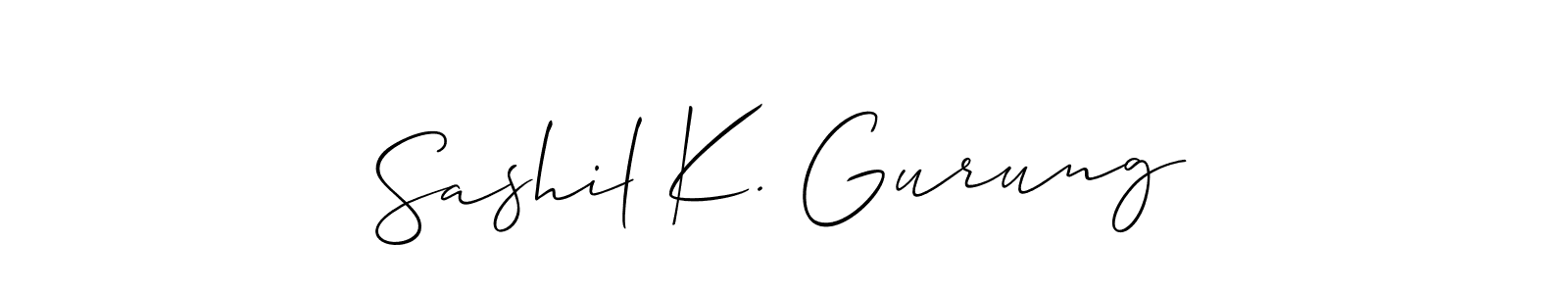 See photos of Sashil K. Gurung official signature by Spectra . Check more albums & portfolios. Read reviews & check more about Allison_Script font. Sashil K. Gurung signature style 2 images and pictures png