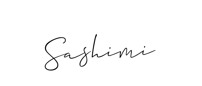 How to make Sashimi name signature. Use Allison_Script style for creating short signs online. This is the latest handwritten sign. Sashimi signature style 2 images and pictures png