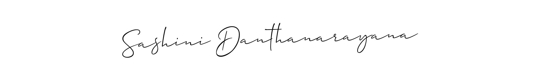 How to make Sashini Danthanarayana signature? Allison_Script is a professional autograph style. Create handwritten signature for Sashini Danthanarayana name. Sashini Danthanarayana signature style 2 images and pictures png