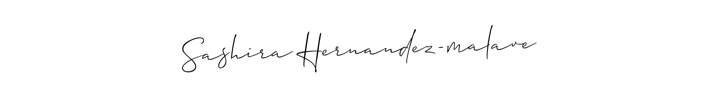 Allison_Script is a professional signature style that is perfect for those who want to add a touch of class to their signature. It is also a great choice for those who want to make their signature more unique. Get Sashira Hernandez-malave name to fancy signature for free. Sashira Hernandez-malave signature style 2 images and pictures png