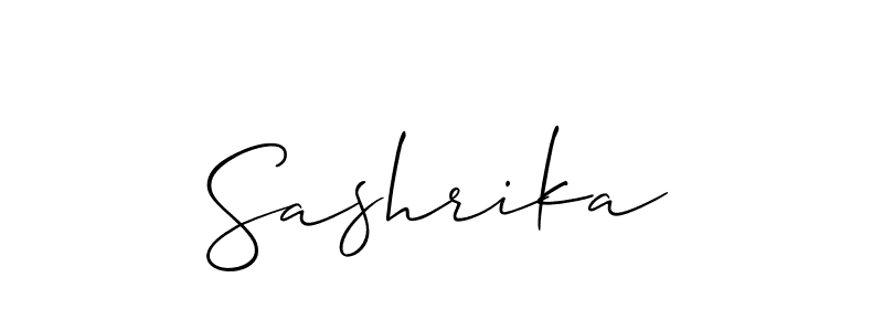 The best way (Allison_Script) to make a short signature is to pick only two or three words in your name. The name Sashrika include a total of six letters. For converting this name. Sashrika signature style 2 images and pictures png