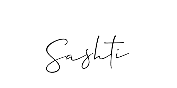 Use a signature maker to create a handwritten signature online. With this signature software, you can design (Allison_Script) your own signature for name Sashti. Sashti signature style 2 images and pictures png