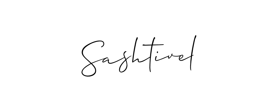 How to Draw Sashtivel signature style? Allison_Script is a latest design signature styles for name Sashtivel. Sashtivel signature style 2 images and pictures png