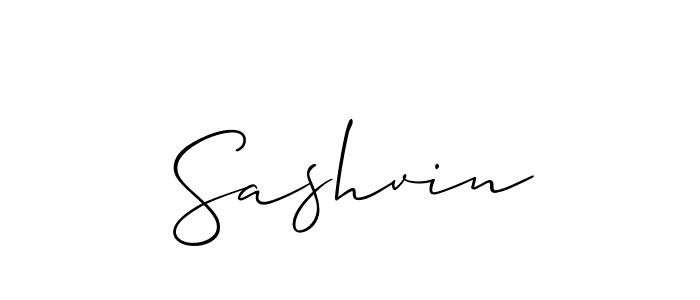 Create a beautiful signature design for name Sashvin. With this signature (Allison_Script) fonts, you can make a handwritten signature for free. Sashvin signature style 2 images and pictures png