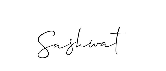 Create a beautiful signature design for name Sashwat. With this signature (Allison_Script) fonts, you can make a handwritten signature for free. Sashwat signature style 2 images and pictures png