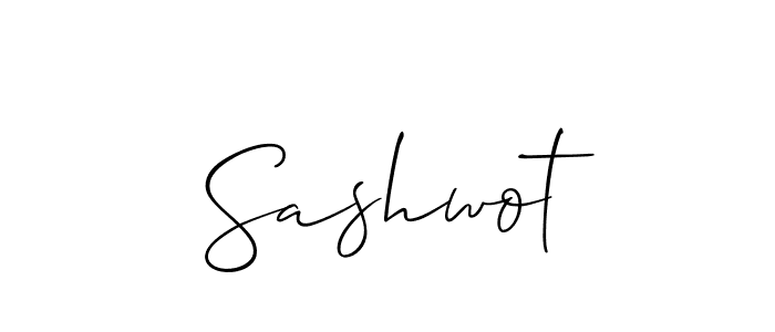 How to Draw Sashwot signature style? Allison_Script is a latest design signature styles for name Sashwot. Sashwot signature style 2 images and pictures png