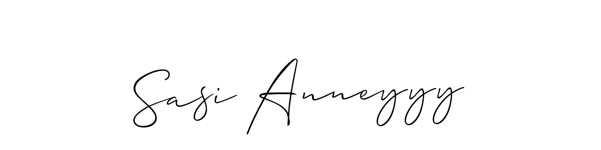 It looks lik you need a new signature style for name Sasi Anneyyy. Design unique handwritten (Allison_Script) signature with our free signature maker in just a few clicks. Sasi Anneyyy signature style 2 images and pictures png