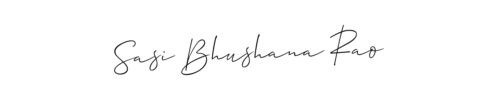 The best way (Allison_Script) to make a short signature is to pick only two or three words in your name. The name Sasi Bhushana Rao include a total of six letters. For converting this name. Sasi Bhushana Rao signature style 2 images and pictures png