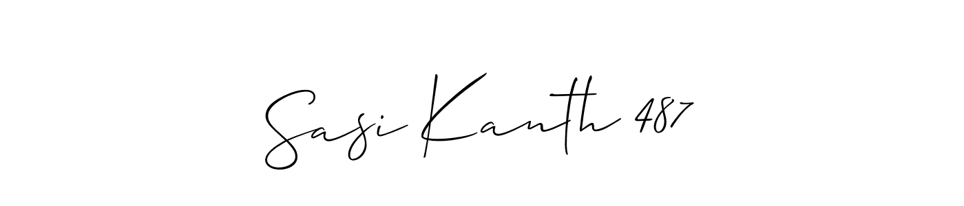 if you are searching for the best signature style for your name Sasi Kanth 487. so please give up your signature search. here we have designed multiple signature styles  using Allison_Script. Sasi Kanth 487 signature style 2 images and pictures png