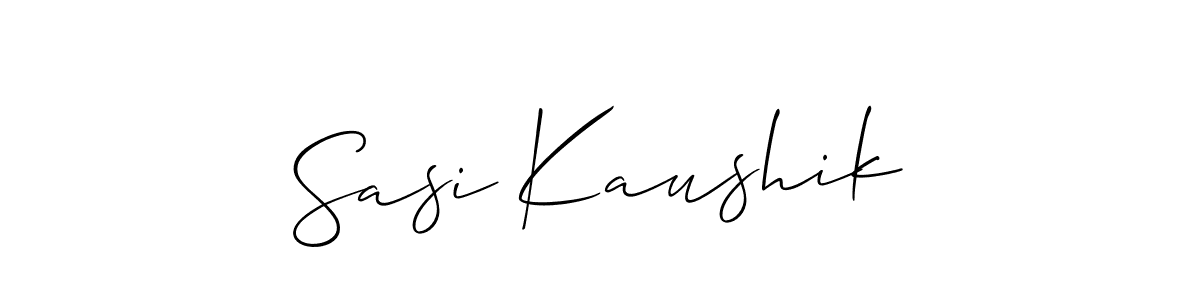 You should practise on your own different ways (Allison_Script) to write your name (Sasi Kaushik) in signature. don't let someone else do it for you. Sasi Kaushik signature style 2 images and pictures png