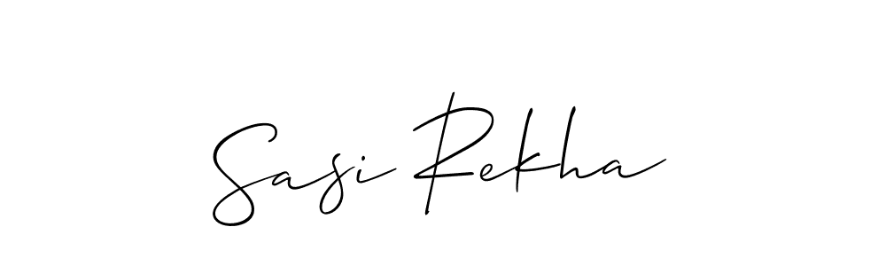 Also we have Sasi Rekha name is the best signature style. Create professional handwritten signature collection using Allison_Script autograph style. Sasi Rekha signature style 2 images and pictures png