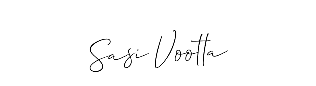 How to make Sasi Vootla name signature. Use Allison_Script style for creating short signs online. This is the latest handwritten sign. Sasi Vootla signature style 2 images and pictures png