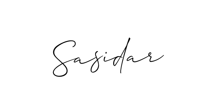 Design your own signature with our free online signature maker. With this signature software, you can create a handwritten (Allison_Script) signature for name Sasidar. Sasidar signature style 2 images and pictures png