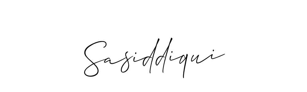 Use a signature maker to create a handwritten signature online. With this signature software, you can design (Allison_Script) your own signature for name Sasiddiqui. Sasiddiqui signature style 2 images and pictures png