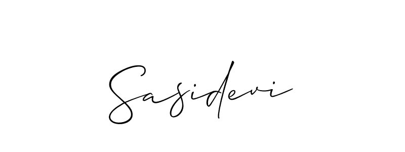 Also You can easily find your signature by using the search form. We will create Sasidevi name handwritten signature images for you free of cost using Allison_Script sign style. Sasidevi signature style 2 images and pictures png